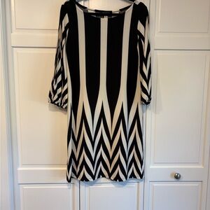 Haani Monochrome Striped Dress
